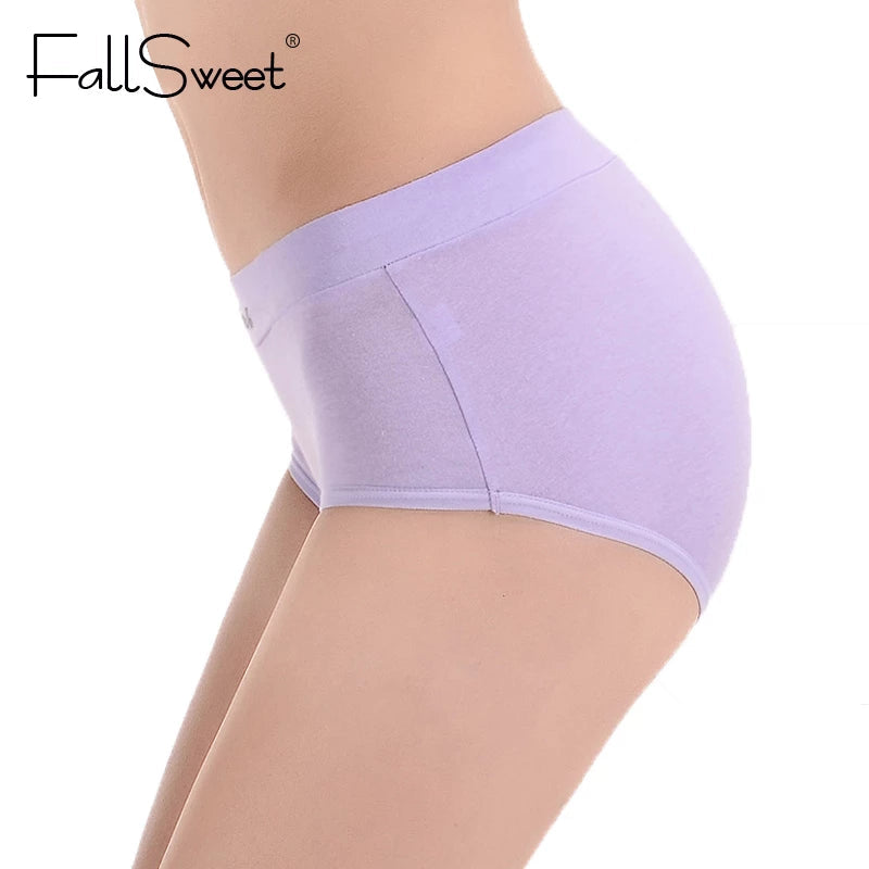 Middle Waist Comfortable Everyday Wear Cotton Panties - Multicolor (pack of 6)