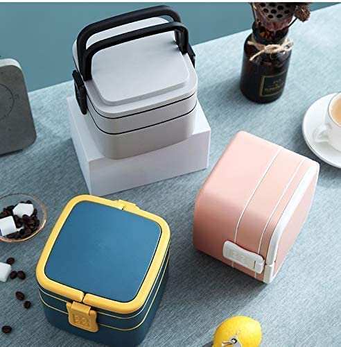 Airtight Lunch Box Set Compartment Tiffin with Handle & Push Lock | Plastic Tiffin Box for Travelling, School & Office Exclusive (BLUE)