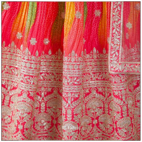 Multi color Printed & Embroidery work Designer Lehenga Choli for Any Function