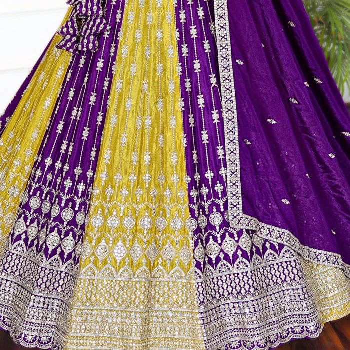 Multi color Zari Thread Embroidery work Designer Lehenga Choli for Any Function