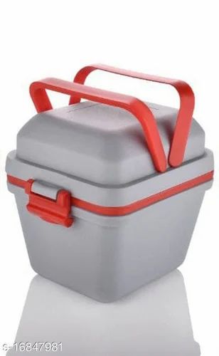 Combo Airtight Lunch Box Set Compartment Tiffin with Handle & Push Lock | Plastic Tiffin Box for Travelling, School Kids & Office Exclusive Pack of 2)