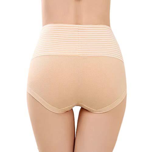 Women's New Cotton High Waist Stripes Panty | Multi-color | Pack of 6