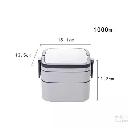 Airtight Lunch Box Set Compartment Tiffin with Handle & Push Lock | Plastic Tiffin Box for Travelling, School & Office Exclusive (BLUE)