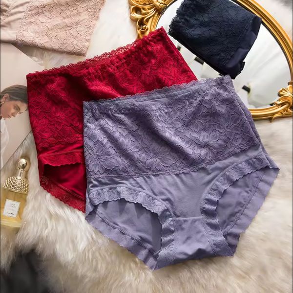 New Design Elastic Ladies Panties High Waist Sexy Panties - Multicolor (Pack of 6)