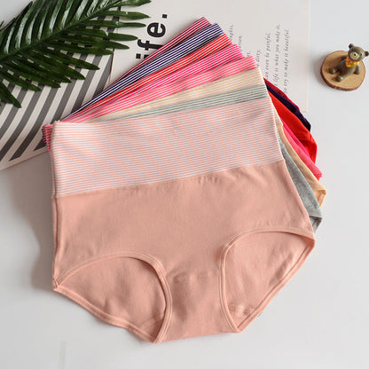 Women's New Cotton High Waist Stripes Panty | Multi-color | Pack of 6