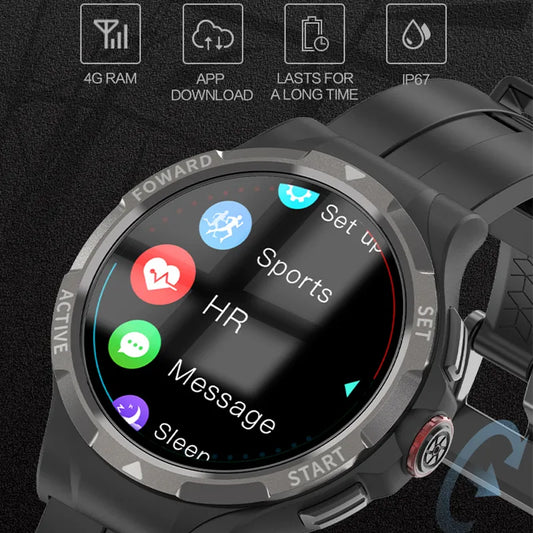 2G 3G 4G Smart Watches internet e-sim Smart Watch Men 4G 128G 1.43" Screen Android 9 GPS wifi 120° Rotary Camera Smartwatch