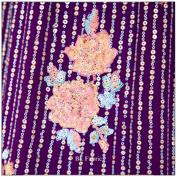 Rosy Purple color Sequence Embroidery work Designer Lehenga Choli for Wedding Function