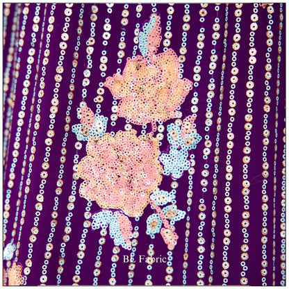 Rosy Purple color Sequence Embroidery work Designer Lehenga Choli for Wedding Function