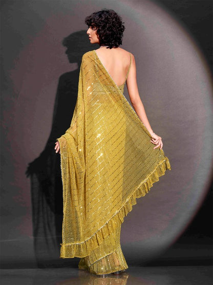 Embellished Sequinned Ready to Wear Saree