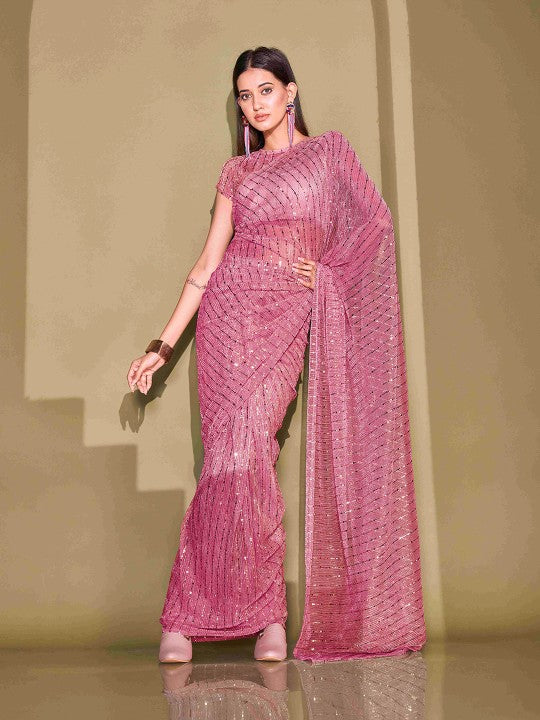 Embellished Sequinned Ready to Wear Saree