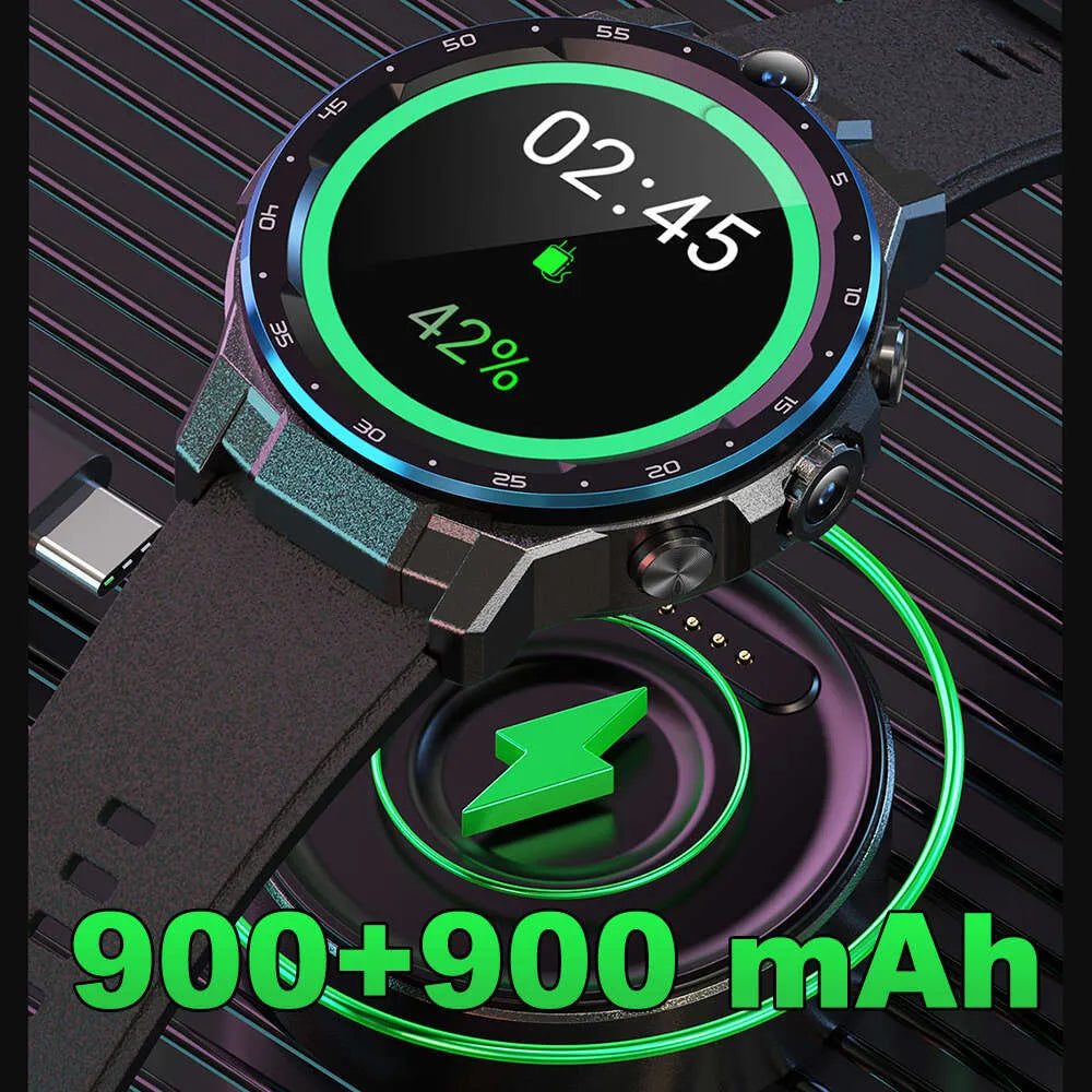 6GB+128GB dual chip dual system 4G SIM card call WIFI global positioning system tracker dual camera video call smartwatch phone