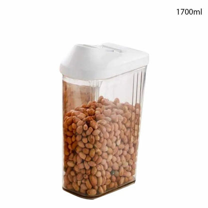 Pack of 6 Dispenser Easy Flow Storage Jar 750 ml 6 Pcs Set, Idle for Kitchen Storage Box Lid Food Rice Pasta Container