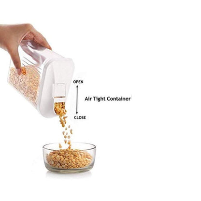 Pack of 6 Dispenser Easy Flow Storage Jar 750 ml 6 Pcs Set, Idle for Kitchen Storage Box Lid Food Rice Pasta Container