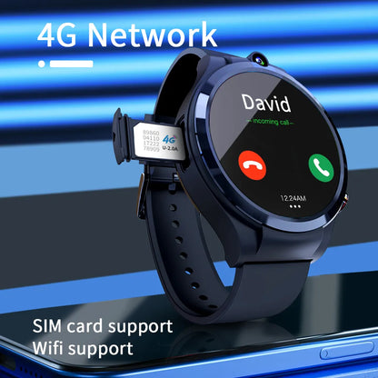 PTR Factory Price phone Watches Waterproof Smart Dual Camera Full Round Touch Smartwatches Men 4G 128G GPS Watch watches