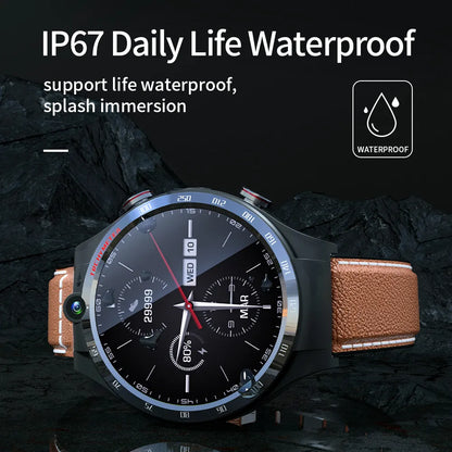new update Android 10.7 Smart Watches 4G wifi gps Smart Watch Men 128GB ROM Dual Camera Korean language Smartwatch with face id recognition